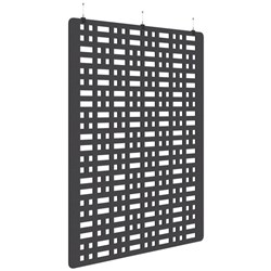 Fiord Acoustic Hanging Screen 1800x2250mm Grid Charcoal Grey
