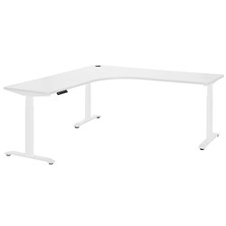 Amplify Rapid Assembly Electric Height Adjustable Workstation 1800x1800x750mm White/White