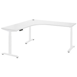 Amplify Rapid Assembly Electric Height Adjustable Workstation 1500x1500x600mm White/White