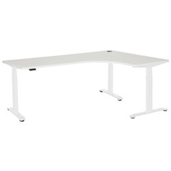 Amplify Rapid Assembly Electric Height Adjustable Workstation Right Hand 1800x1200x600mm White/White