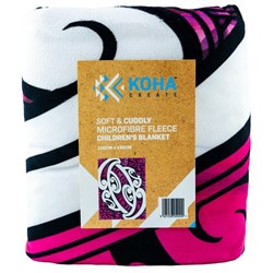 Maori Design Blanket Pink