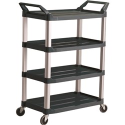 Trust 4 Tier Service Cart 1030x510x1295mm Black