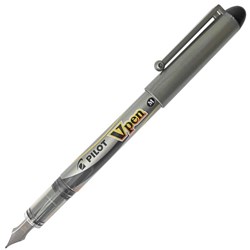 Pilot V Pen Non Refillable Fountain Pen Medium Tip Black