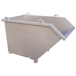 BlueAnt Forklift Tipping Bin With Pour Edge 0.95m<sup>3</sup> Silver