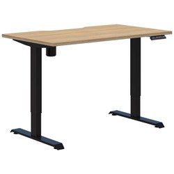 Fiord One Electric Height Adjustable Desk 1200x700mm Classic Oak/Black