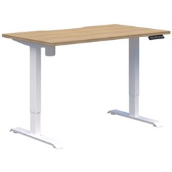 Fiord One Electric Height Adjustable Desk 1200x700mm Classic Oak/White