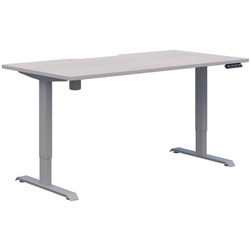 Fiord One Electric Height Adjustable Desk 1500x800mm Silver Strata/Silver