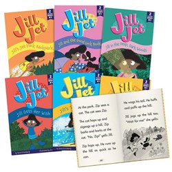 Beanstalk Books Jill Jet UK Phonics Phase 3 Decodable Chapter Books, Box of 6