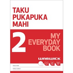 Warwick My Everyday Book 2 Taka Pukapuka Mahi Unruled/7mm Ruled 100gsm 230x317mm 64 Pages