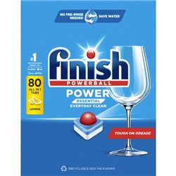 Finish Power Essential Dishwashing Tablets Lemon Sparkle, Pack of 80