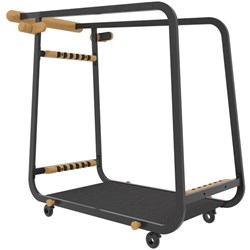 Boyd Flow Mobile Whiteboard Cart Black/Oak