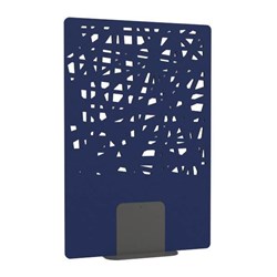 Satori Acoustic Divider Screen 1200x1800mm Cross Navy Peony