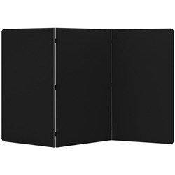 Boyd Visuals Freestanding Partition Screen 3 Panels 1000x1800mm Black