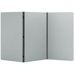Boyd Visuals Freestanding Partition Screen 3 Panels 1000x1800mm Dark Silver Grey