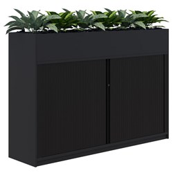 Fiord Planter Tambour Locking 1200x1800mm Black