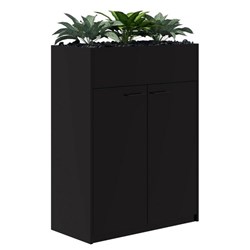 Fiord Storage Planter Hinged Door 1200x900mm Black