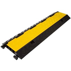Dynamix 3-Channel Floor Cable Protector Heavy Duty 990x300mm Black/Yellow