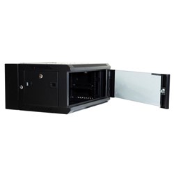 Dynamix 4RU Universal Swing Wall Mount Cabinet Black