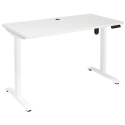 Amplify Electric Height Adjustable Desk Single Motor 80kg 1200x600mm White/White
