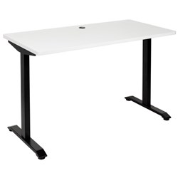 Amplify Straight Desk 1200x600mm White/Black