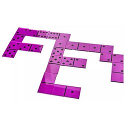 Transparent Dominoes Purple, Set of 28