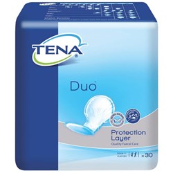 TENA Duo Continence Liner Protection Layer Unisex, Carton of 6 Packs of 30