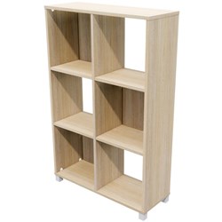 Cubby Hole Storage Unit 6 Cube 800x300x1250mm Seasoned Oak