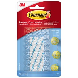 Command™ Decorating Clips 17026CLR Clear, Pack of 20
