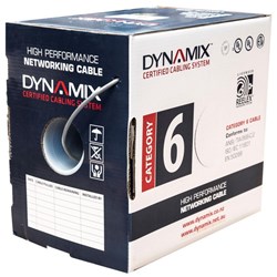 Dynamix Cat6 UTP Solid Cable Roll 305m Grey