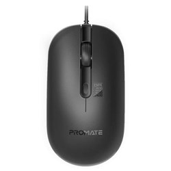 Promate 4-Button Wired Optical Mouse 2400 DPI Black