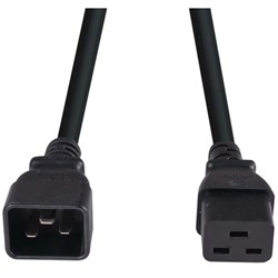 Dynamix IEC 16A Power Extension Cord C20 to C19 2m Black