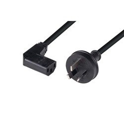 Dynamix Power Cord 3 Pin Plug to Right Angled IEC C13 Female Plug 10A 5m