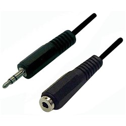 Dynamix Stereo Extension Cable 3.5mm Male to Female Plug 10m Black