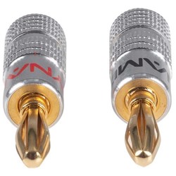 Dynamix Banana Plugs-Gold Plated With Alloy Jacket, Pair