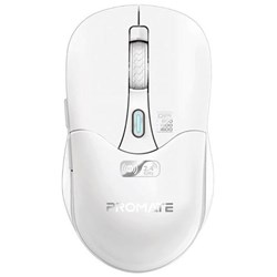Promate Rechargeable Wireless Mouse Bluetooth & Receiver Plug Connectivity White