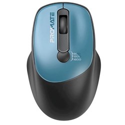 Promate EZGrip Ambidextrous Ergonomic Wireless Mouse Blue