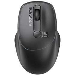 Promate EZGrip Ambidextrous Ergonomic Wireless Mouse Black