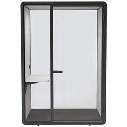 Haven Focus Office Pod 1500x2300mm Black/Clear Glass