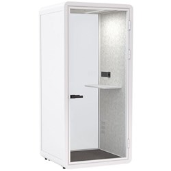 Haven Solo Office Pod 1075x2300mm White/Clear Glass