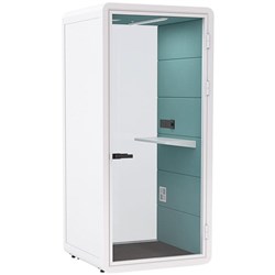 Haven Solo+ Office Pod 1075x2300mm White/Clear Glass