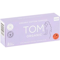 TOM Organic Tampons Super, Carton of 12 Packs of 16