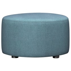 Ottoman Round 600x350mm Warwick Pushka Fabric/Cascade