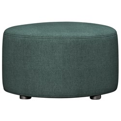 Ottoman Round 600x350mm Warwick Pushka Fabric/Forest