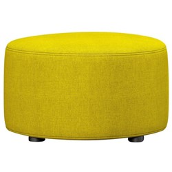 Ottoman Round 600x350mm Warwick Pushka Fabric/Manuka