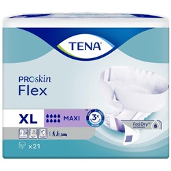 TENA ProSkin Flex Maxi Continence Briefs Unisex XL, Carton of 3 Packs of 21