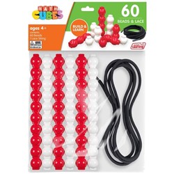 Junior Learning Math Cubes Build And Learn Beads And Lace, Pack of 61