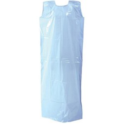 Smock LDPE 775x1400mm 28UM 50 Header Blue Carton of 200