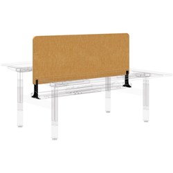 Fiord Centre Desk Screen 1500x600mm Black Brackets Keylargo/Marigold