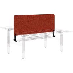 Fiord Centre Desk Screen 1800x600mm Black Brackets Keylargo/Paprika