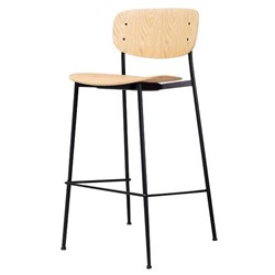 Lathos Barstool Timber Veneer Natural/Black